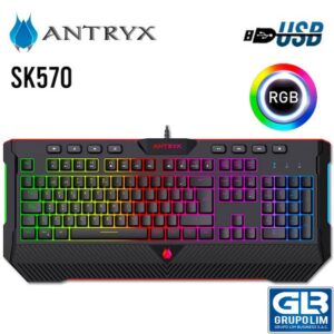 TECLADO ANTRYX CHROME STORM SK570 (AGK-CS570K-SP)  SEMI-MECANICO | LED-RGB