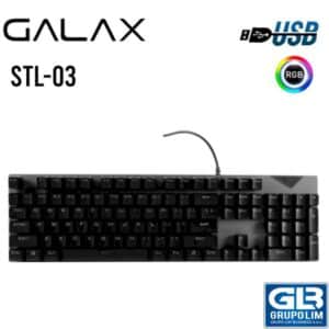 TECLADO GAMER GALAX STEALTH RGB (STL-03) SWITCH AZUL MECANICO