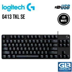 TECLADO GAMER LOGITECH G413 SE BLACKLIGHT MECHANICAL ILUMINACION WHITE  (920-010442)