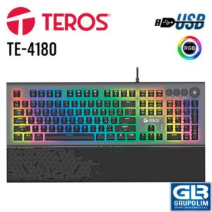 TECLADO GAMER TEROS TE-4180N | MECANICO | RGB | USB (TE-4180N)