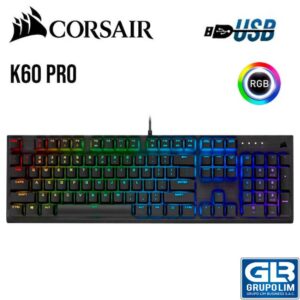 TECLADO GAMING CORSAIR K60 PRO CHERRY MV  (CH-910D019-SP)