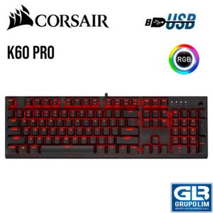 TECLADO GAMING CORSAIR K60 PRO CHERRY MV RED (CH-910D029-SP)