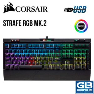 TECLADO GAMING CORSAIR STRAFE RGB CHERRY MX RED (CH-9104110-SP)