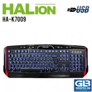 TECLADO HALION GAMER HA-K7009 ILUMINADO USB