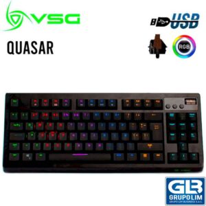 TECLADO GAMING VSG QUASAR MECANICO SP USB SWITCH MARRON VG-K387-BLK-BRW