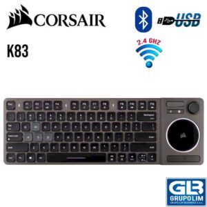 TECLADO GAMING WIRELESS CORSAIR K83 FULL ENTRETENIMIENTO (CH-9268046-SP)