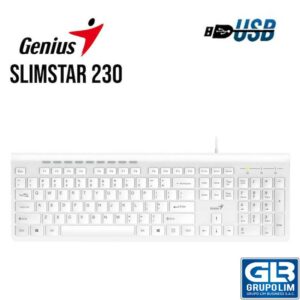 TECLADO GENIUS SLIMSTAR 230 USB WHITE SP (31310010403)