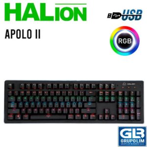 TECLADO HALION APOLO II (HA-K935) MECANICO | LED-RGB | SWICH BLUE