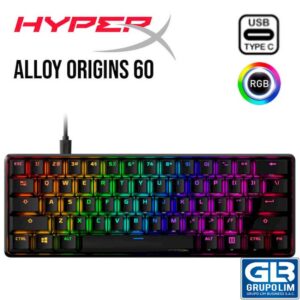 TECLADO HYPERX ALLOY ORIGINS 60 WIRED USB BLACK HKBO1S-RB-US/G