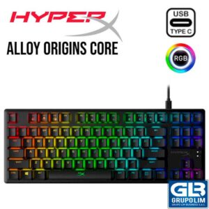 TECLADO HYPERX ALLOY ORIGINS CORE HX-KB7BLX-US MECANICO LED-RGB
