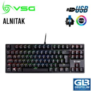 TECLADO MECANICO VSG ALNITAK SWITCH BLUE  88K 1.8M (VG-KM982-BLK-BLU)
