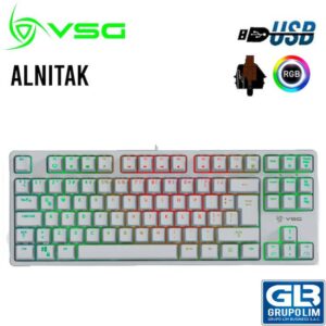 TECLADO MECANICO VSG ALNITAK SWITCH BROWN  88K 1.8M (VG-KM982-WHT-BRW)
