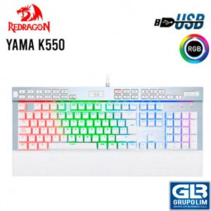 TECLADO REDRAGON GAMER WHITE YAMA K550 | MECANICO | RGB (K550W-SP)