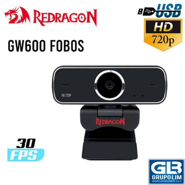 WEBCAM REDRAGON FOBOS GW600 HD 720P USB